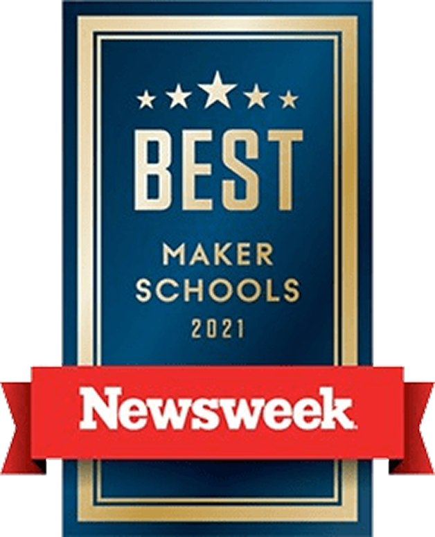 Newsweek Best Maker Schools 2021 award badge.